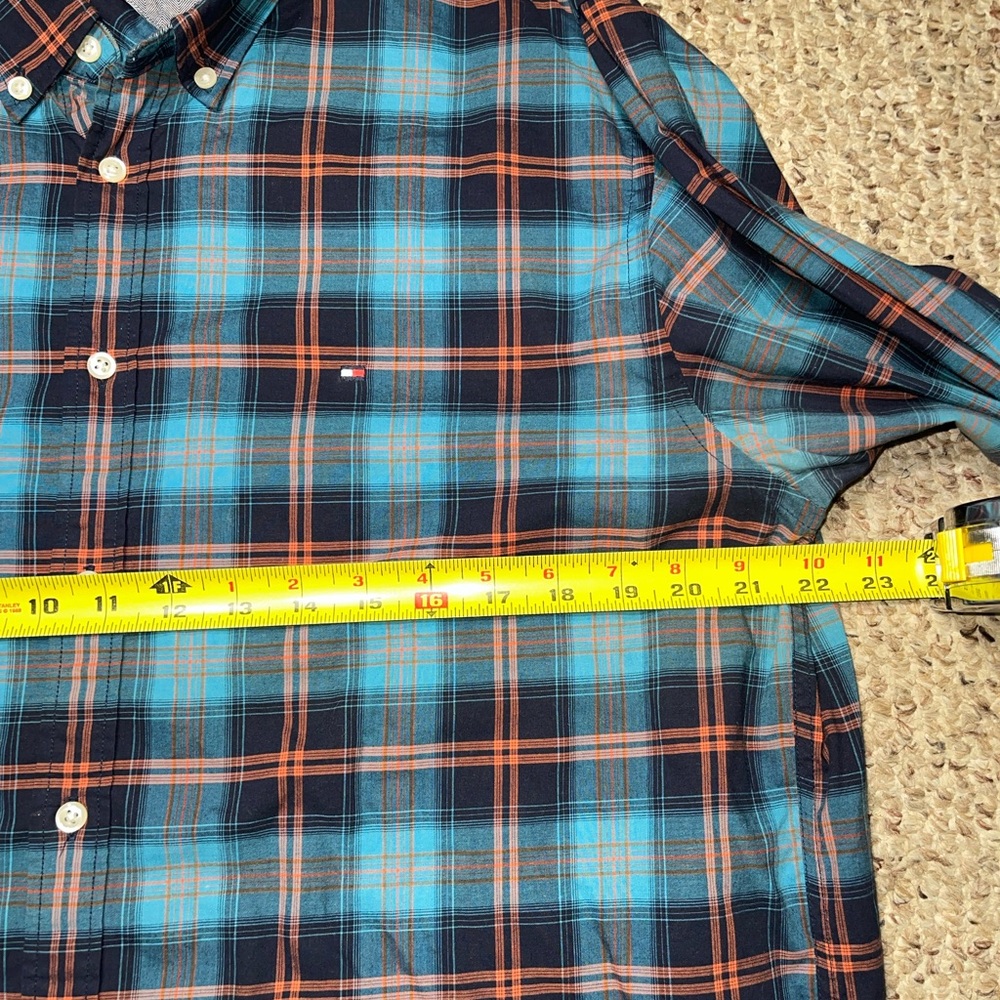 Tommy Hilfiger Mens XL Plaid Button Down Shirt Long Sleeve NY Fit Multicolored - Picture 9 of 11